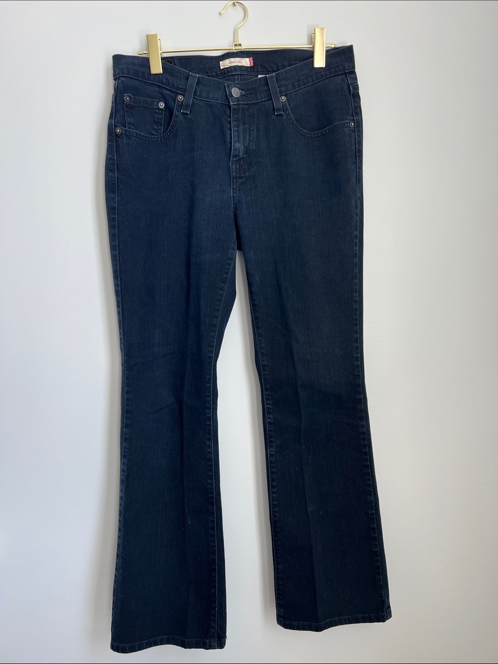 Levi's | Women's Curvy Cut Dark Blue Wide Leg Jeans Size 12